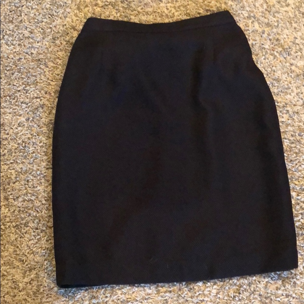 Black tweed pencil skirt